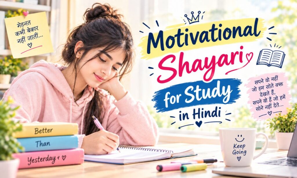 Motivational Shayari for Study in Hindi