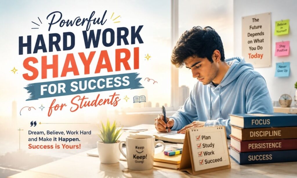 Powerful hard work shayari for success for students