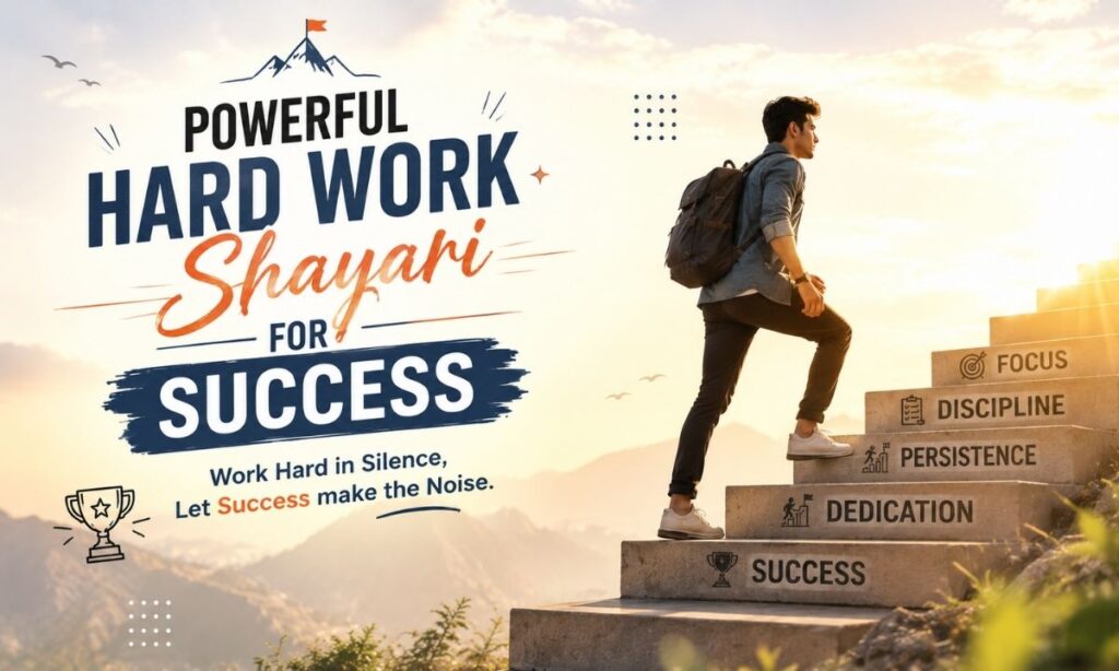 Powerful hard work shayari for success in english