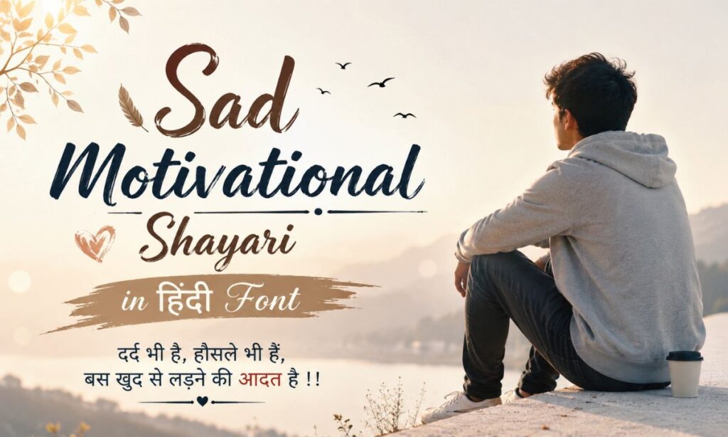 _Sad Motivational Shayari in Hindi Font
