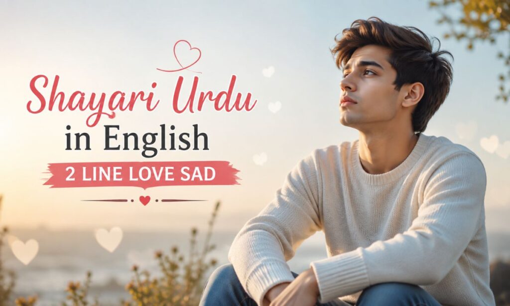 Shayari Urdu in English 2 line love Sad