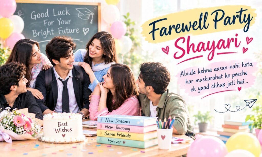 farewell party shayari