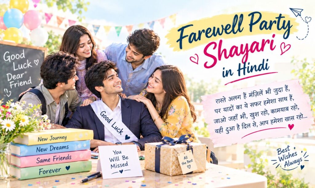 farewell party shayari in hindi