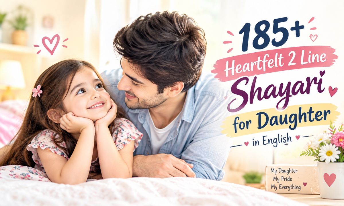 185+ Heartfelt 2 Line Shayari for Daughter in English