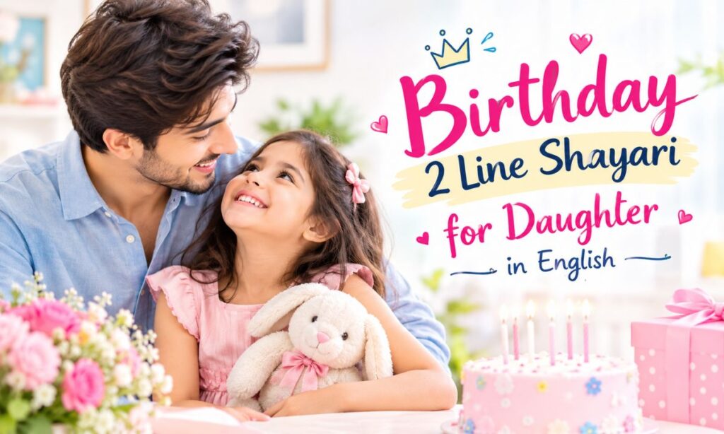 Birthday 2 Line Shayari for Daughter in English