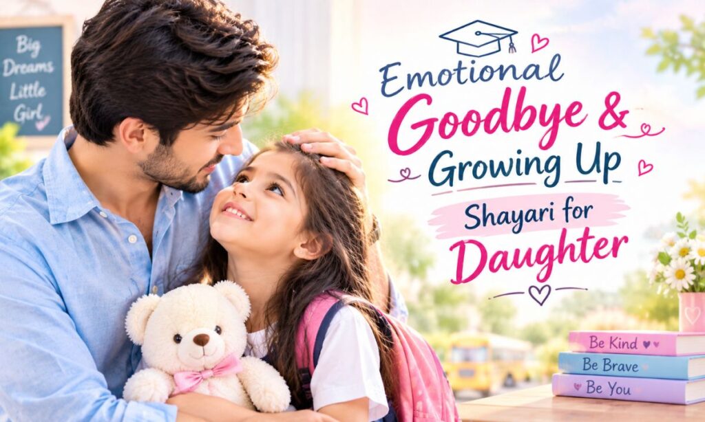 Emotional Goodbye & Growing Up Shayari for Daughter