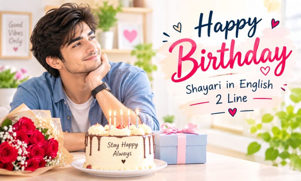 Happy Birthday Shayari in English 2 Line